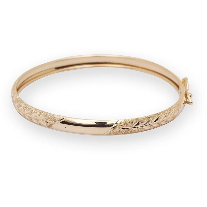 10k Yellow Gold 5.5-inch Flexible Baby Bangle Bracelet