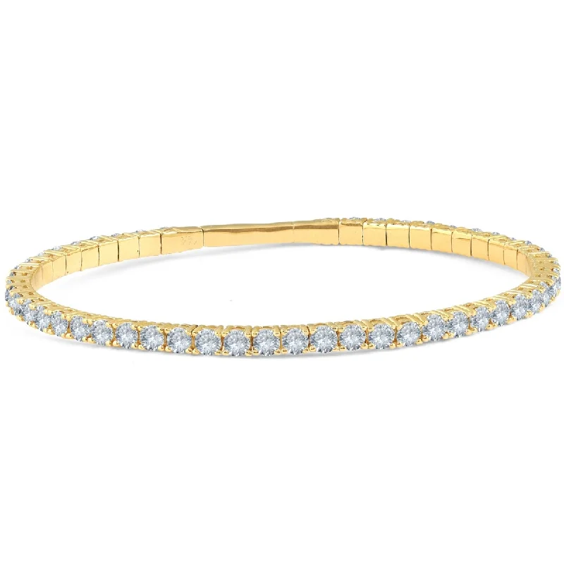 5.50 Ct Diamond Bangle Flexible Bracelet 7" (G/H-S2/I1)