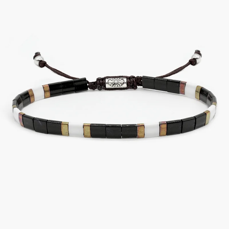 Adjustable "Tila" Bracelet (Black/Gold)