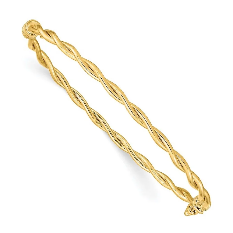 Curata 14k Yellow Gold Hinged Bracelet