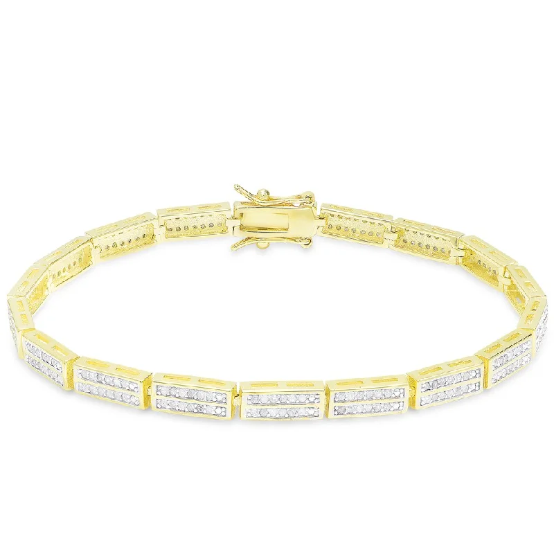 Finesque 1ct TDW Diamond Link Bracelet