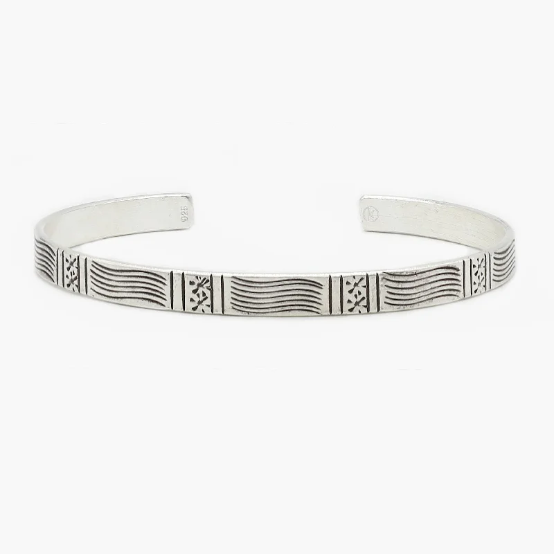 Hand-forged "Apache" Silver Bangle