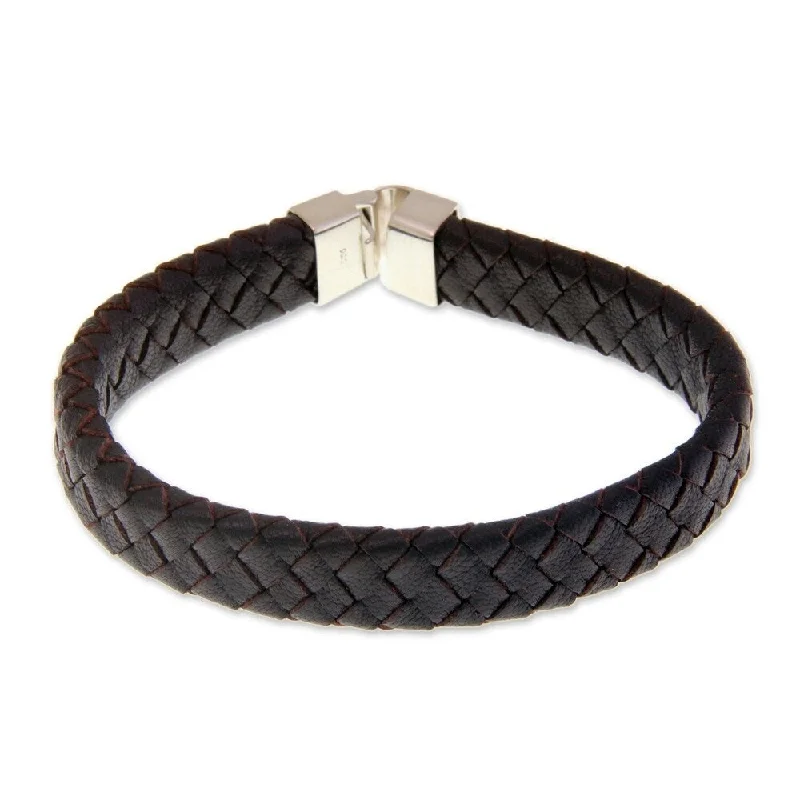 Handmade Leather Steadfast Bracelet (Indonesia)