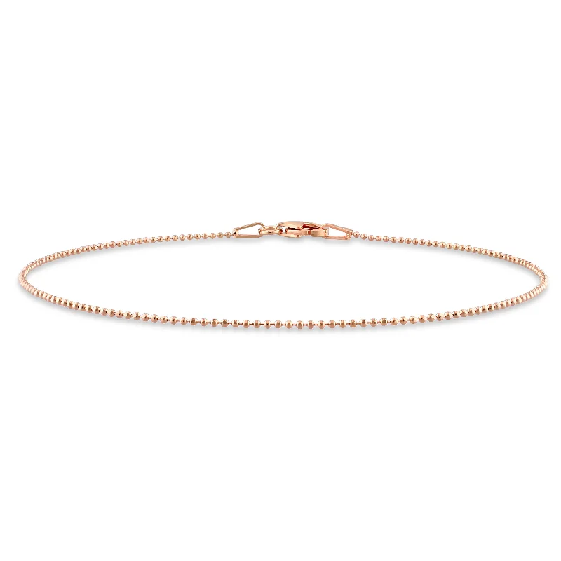 Miadora 18kt Rose Gold Plated Sterling Silver Ball Chain Men's Bracelet