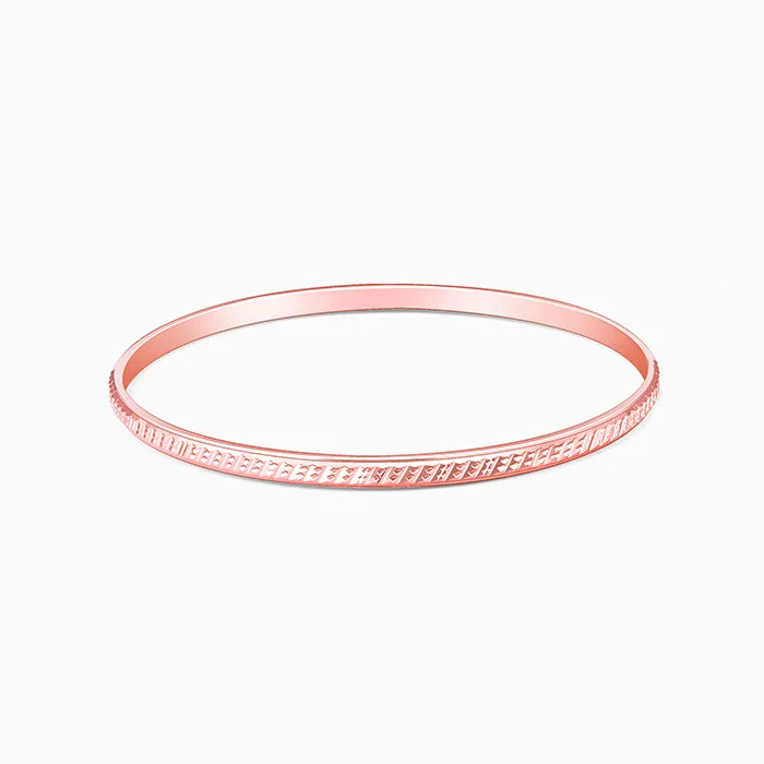 Rose Gold Cubical Shine Bangle