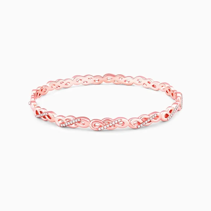 Rose Gold Sparkle In Grace Bangle Bracelet