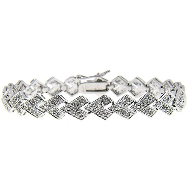 Sterling Silver 1/2ct TDW Diamond Bracelet (J-K, I3)