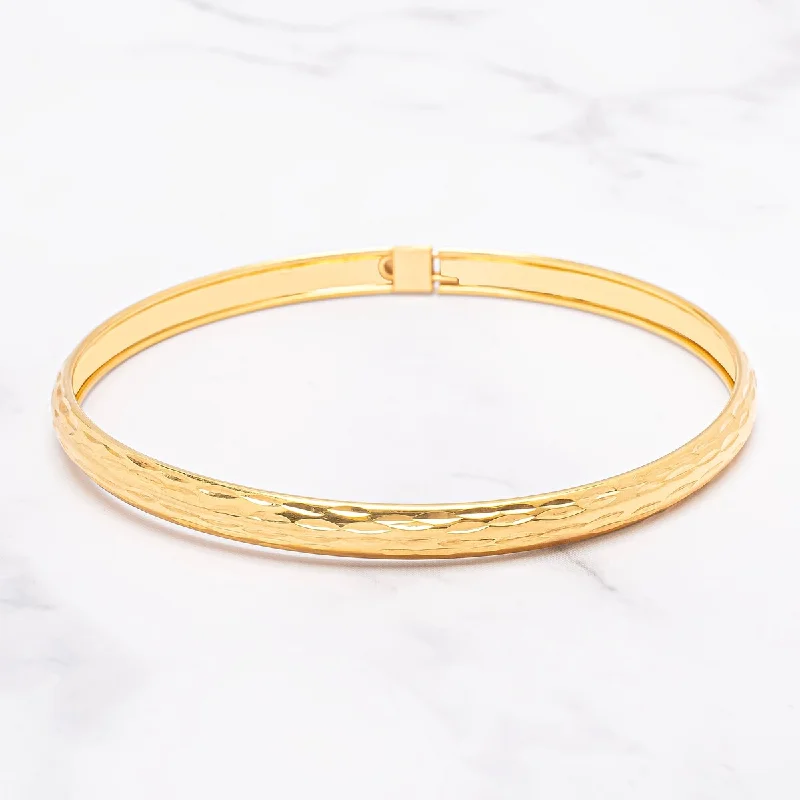 Victoria Townsend Gold over Sterling Silver Smooth Bangle