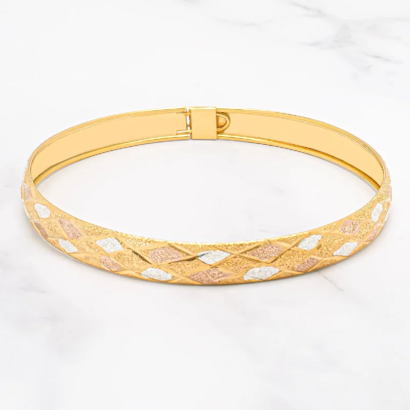 Victoria Townsend Gold over Sterling Silver X Cut Bangle