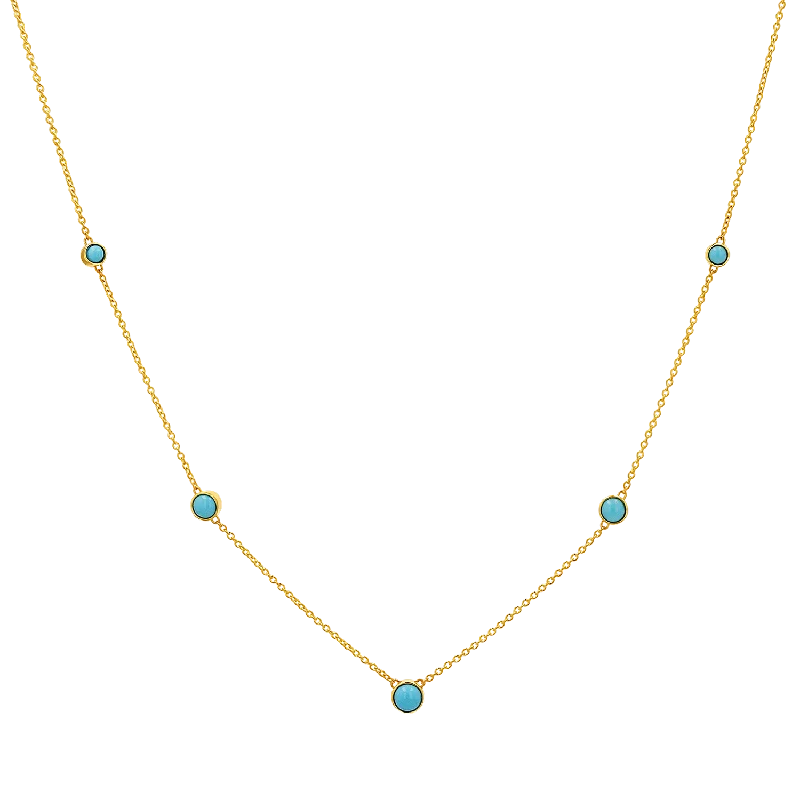 Graduating Genuine Turquoise Necklace