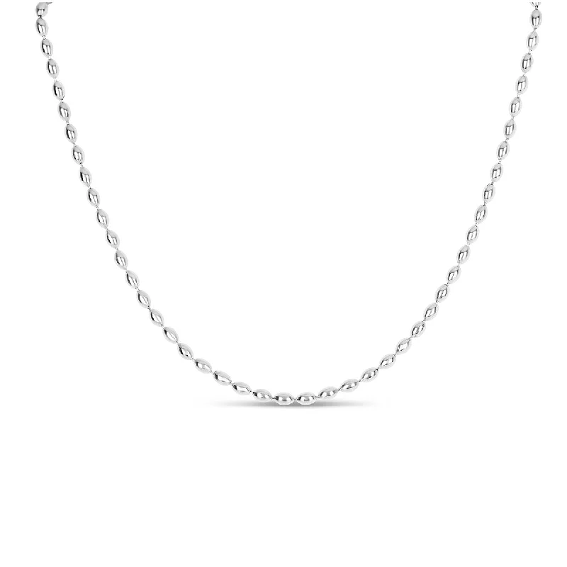 Bead Chain Necklace - Silver