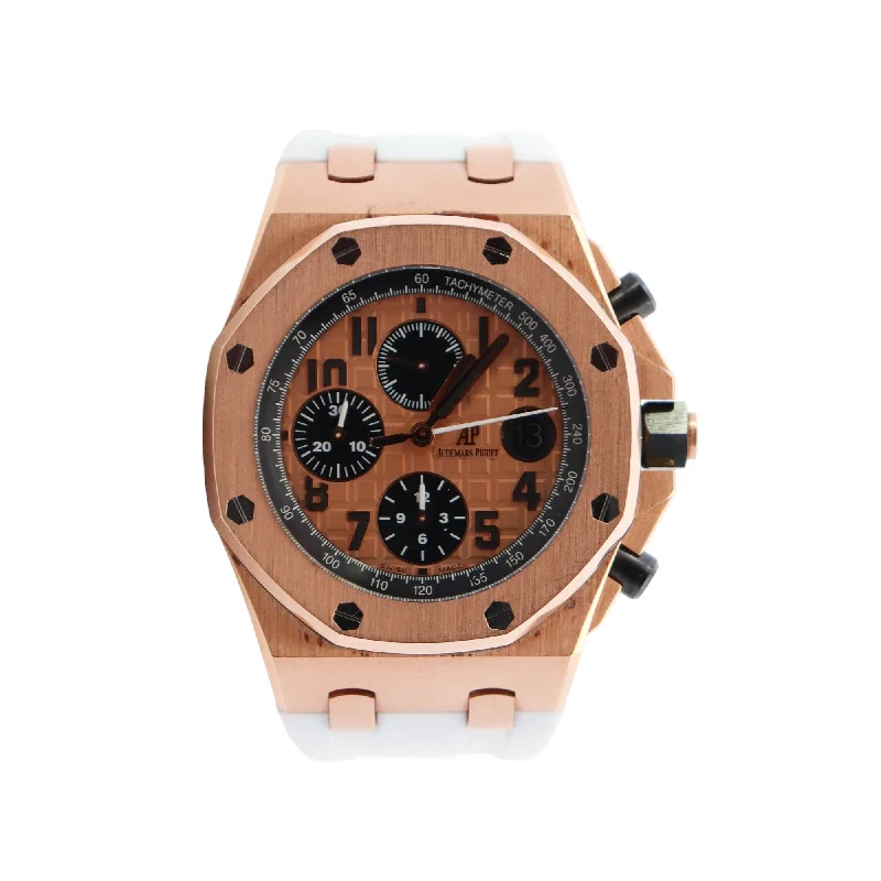 Audemars Piguet Royal Oak Offshore 42mm Rose Dial Watch Ref# 26470OR.OO.A002CR.01