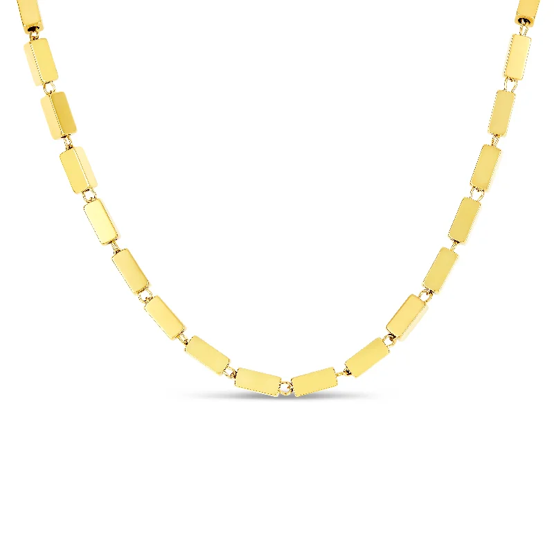 Rectangle Chain Necklace - Gold