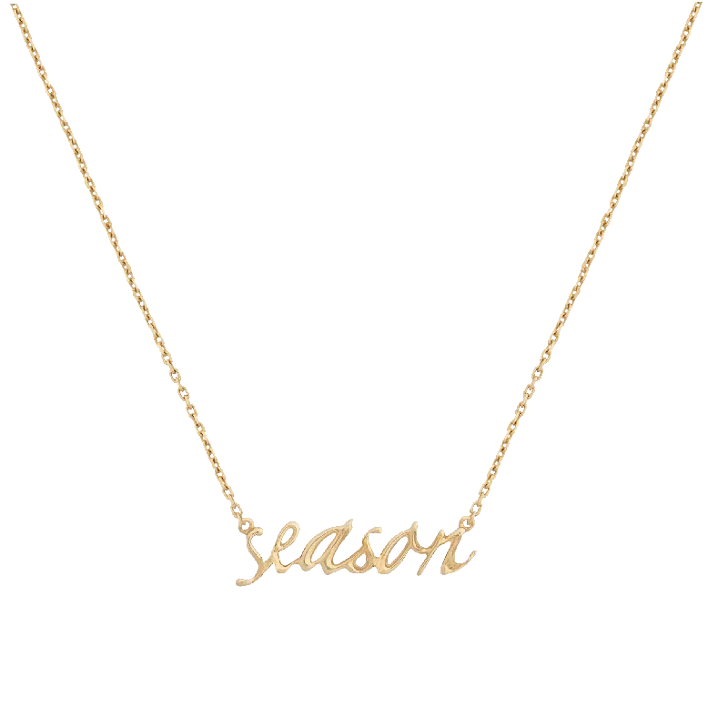 Cursive Nameplate Necklace | 9K Solid Gold