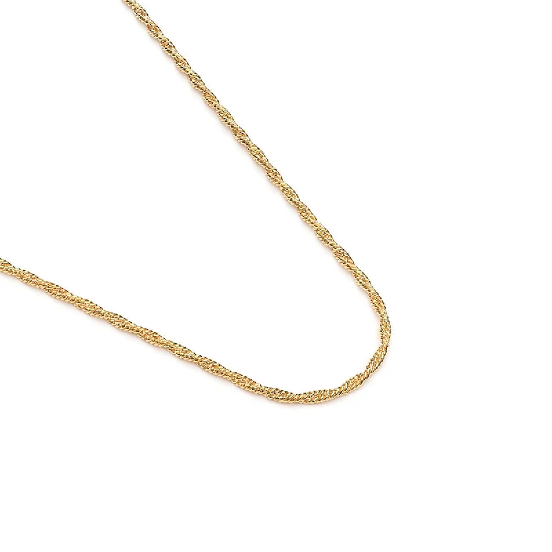 Gold Plated 24 Inch Rope Chain Necklace