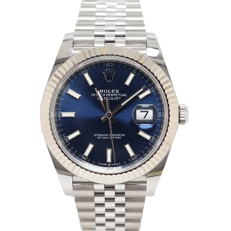 Rolex Datejust 41mm Blue Dial Watch Ref# 126334