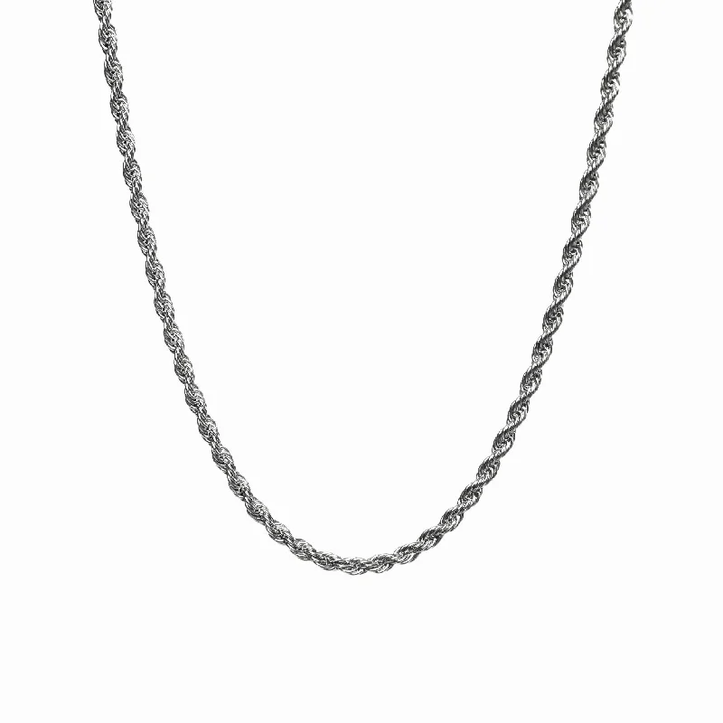 Rope Chain Necklace - Silver