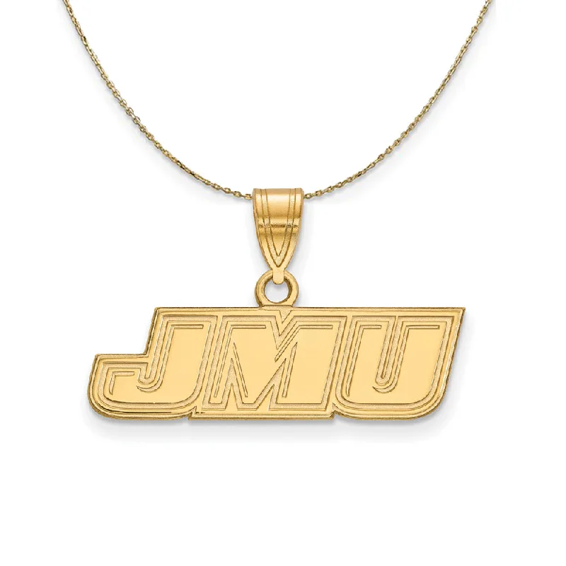 14k Yellow Gold James Madison U Small Necklace