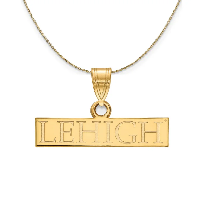 14k Yellow Gold Lehigh U Small Necklace