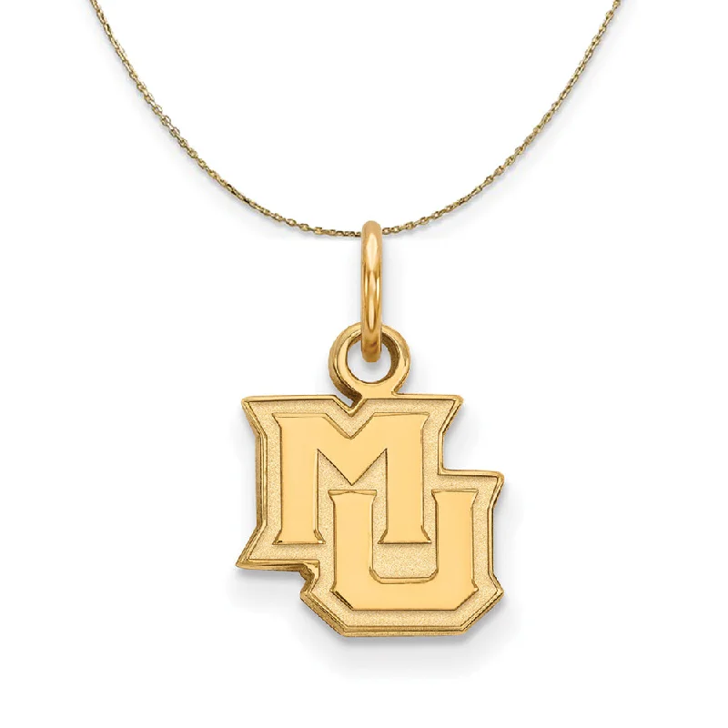 14k Yellow Gold Marquette U X-Small Necklace