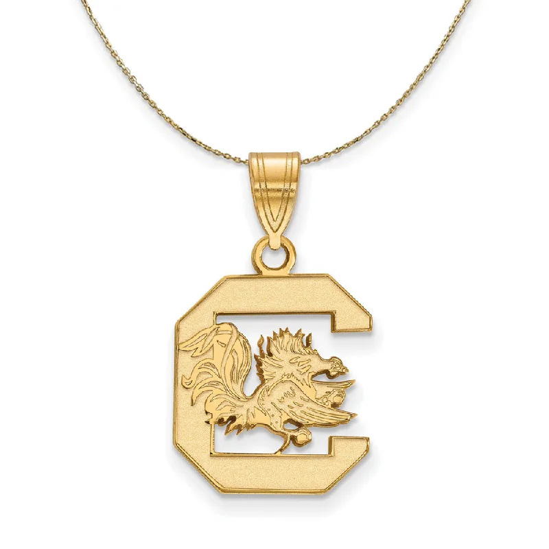 14k Yellow Gold South Carolina Medium Logo Necklace