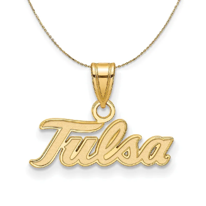 14k Yellow Gold The U. of Tulsa Small Necklace