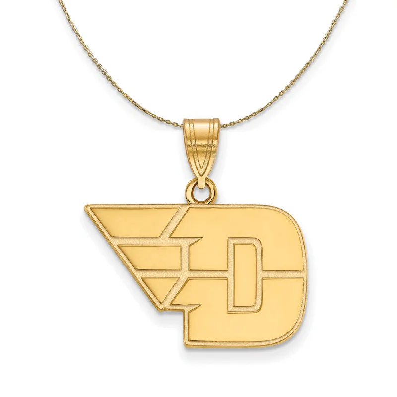 14k Yellow Gold U of Dayton Medium Necklace