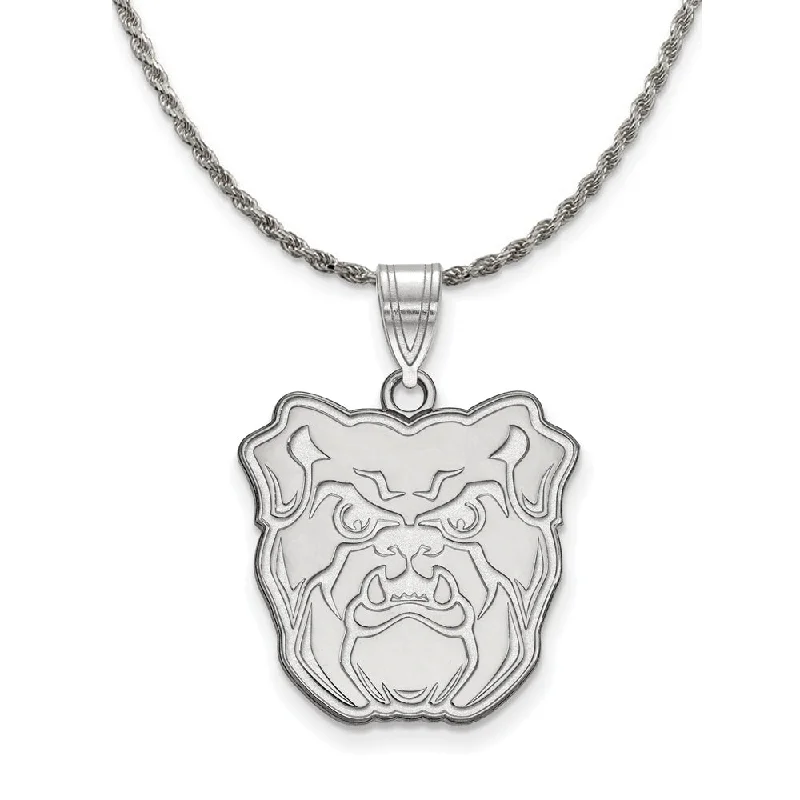 Sterling Silver Butler U Large Pendant Necklace