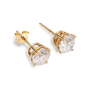 0.5 Carat 14K Solid Yellow Gold Stud Earrings 0.50 Carat Natural Diamond