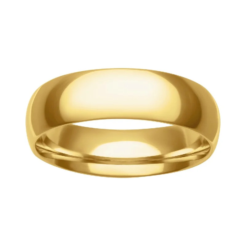 10KT Yellow Gold 6MM Comfort Fit Wedding Band. Size 9