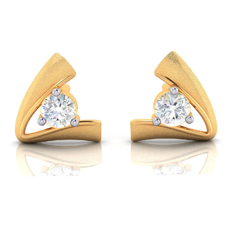 14k A Shape American Diamond Gold Earnings