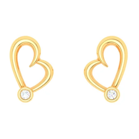 14k Gold Heart Studs Earrings From Online Exclusive