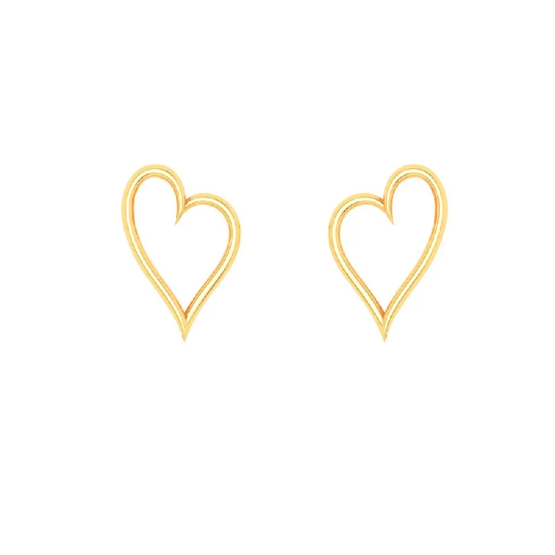 14k Gold Sweetheart Sleek Studs Earrings From Online Exclusive