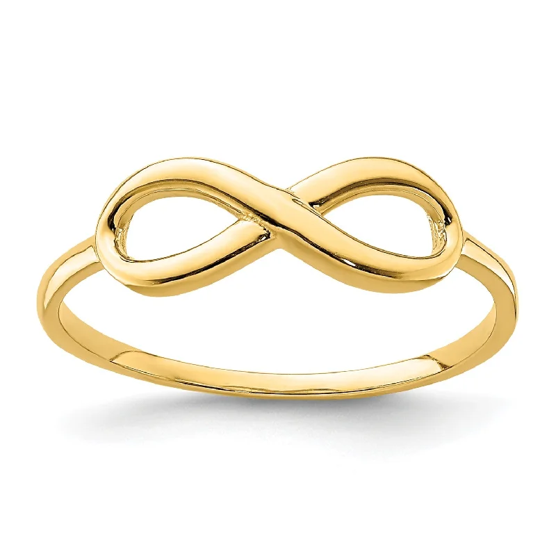 14KT Yellow Gold Infinity Ring; Size 7