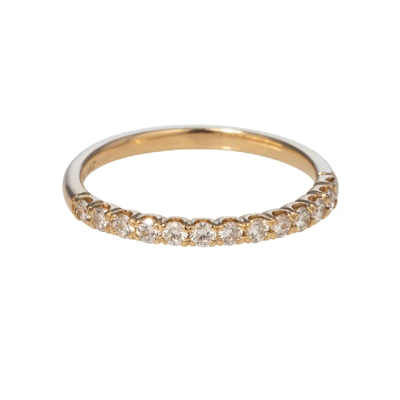 .27ct Diamond U Pavé 14K Yellow Gold Halfway Band