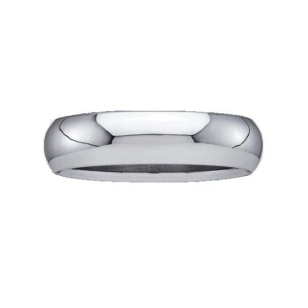 4MM Wedding Ring in 14KT White Gold. Size 8