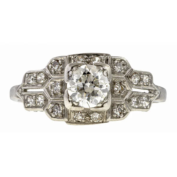 Antique Engagement Ring, Old Mine Diamond 0.62ct.