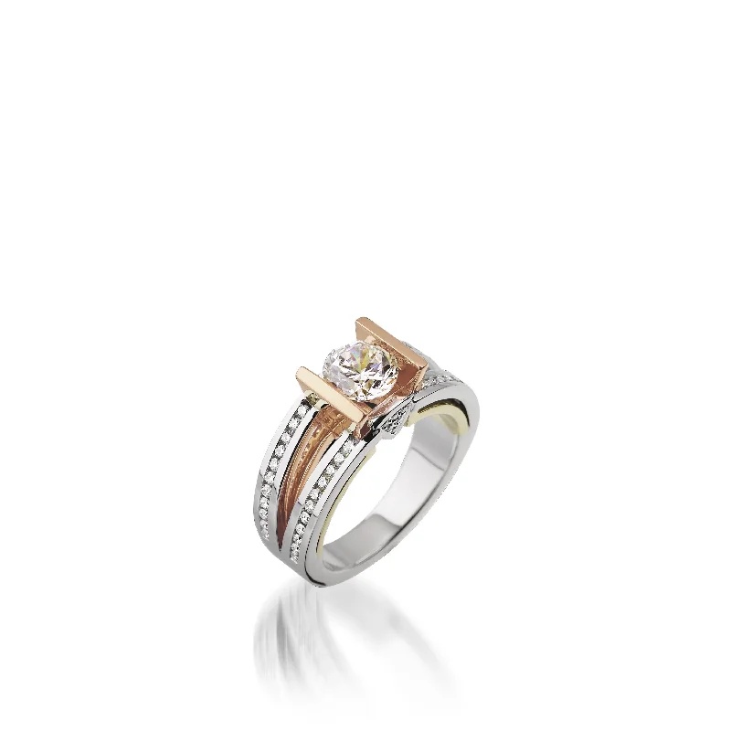 Attraction Rose & White Gold Engagement Ring