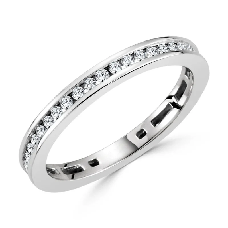 Auriya Petite Stackable Channel-Set Diamond Wedding Band 3/8ct TDW 10K Gold