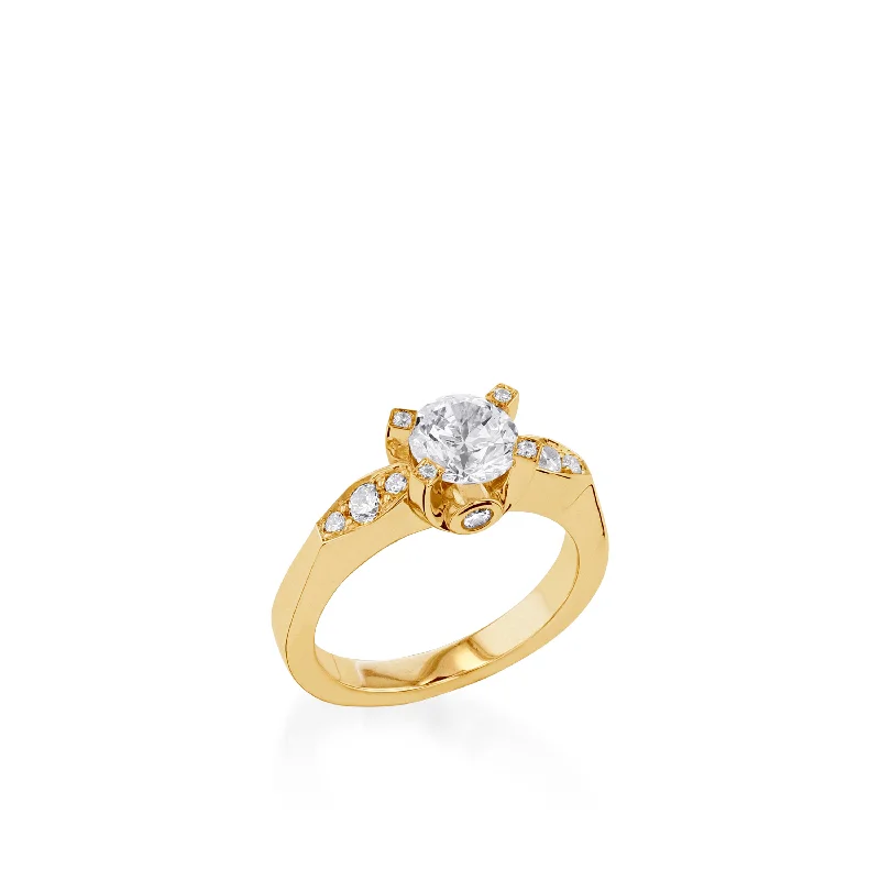 Capri Yellow Gold Engagement Ring