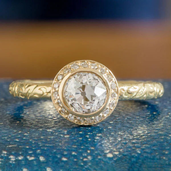 Diamond Frame Engagement Ring, Old Euro 0.75ct - Heirloom by Doyle & Doyle