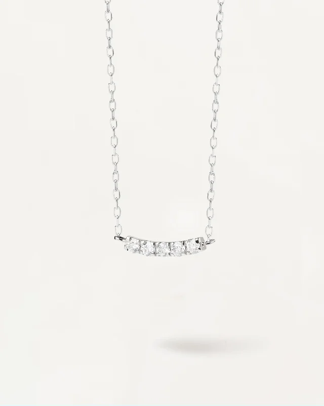 Diamonds and White Gold Eternity Necklace