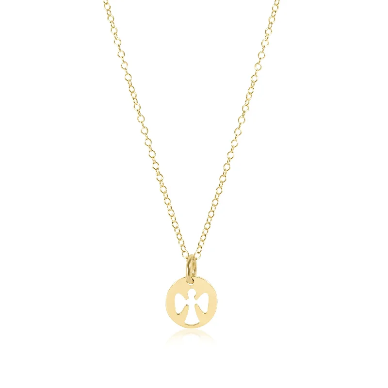 egirl guardian angel necklace gold