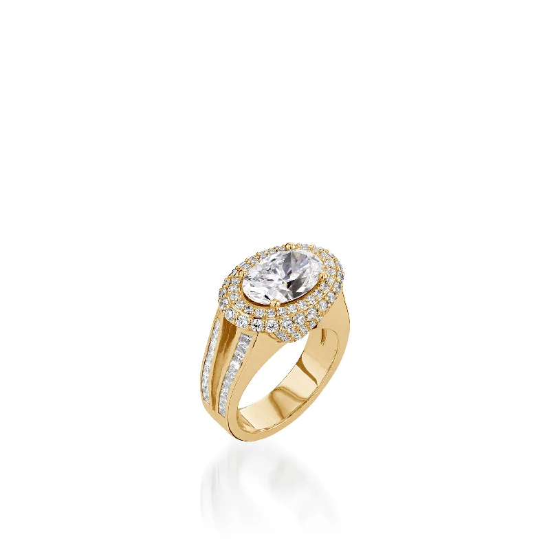 Florence Elite Yellow Gold Diamond Ring