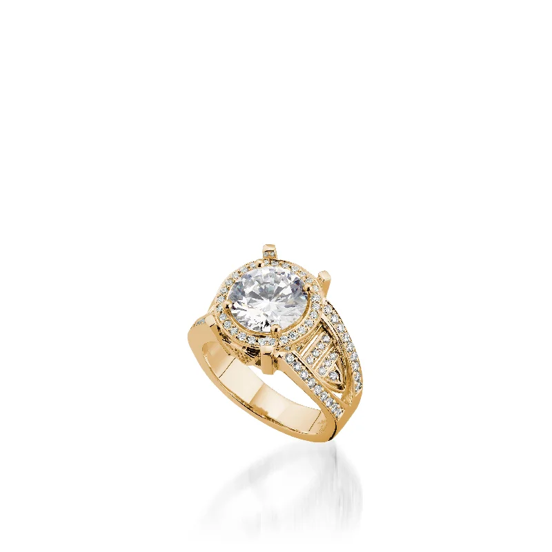 Isabella Elite Yellow Gold Diamond Ring