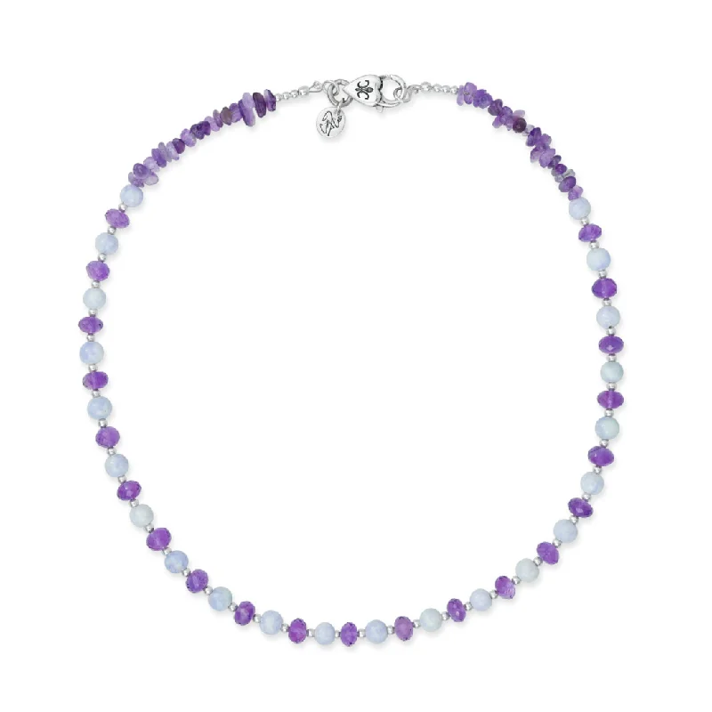 Mayan Lavender Jade Signature Amethyst Necklace