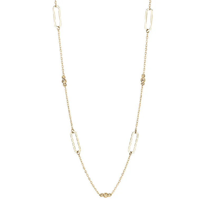 Necklace in 10 carat yellow gold