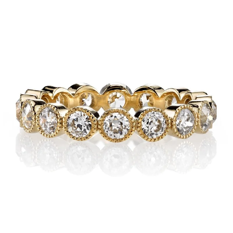 Single Stone 18K Yellow Gold Medium Gabby Band