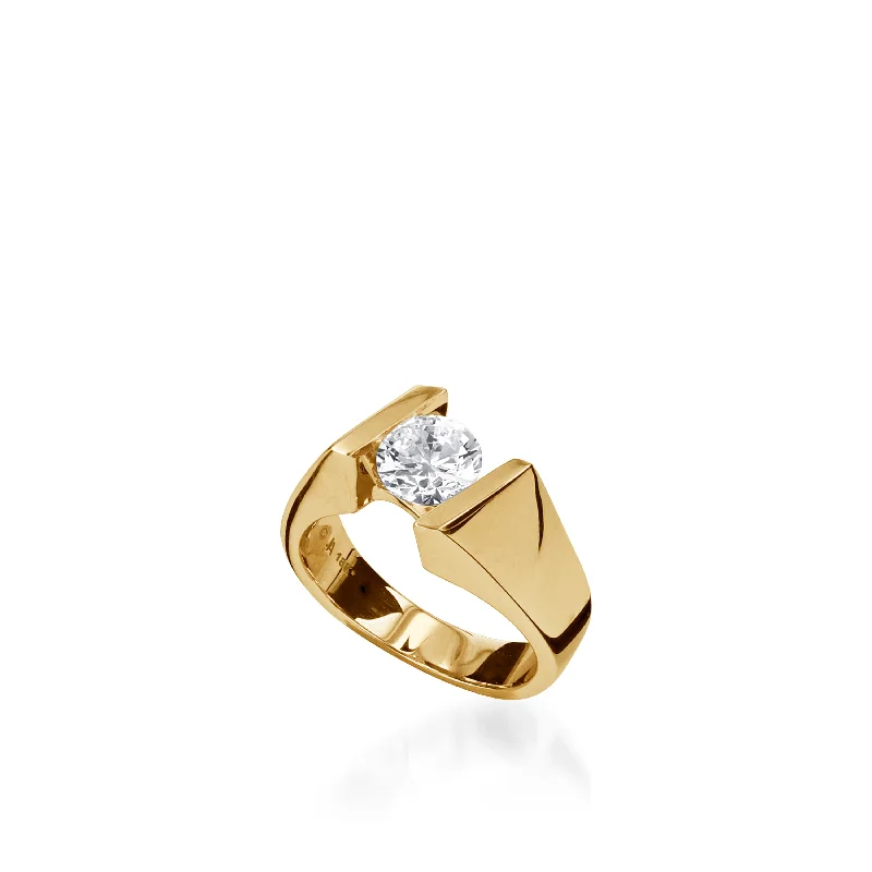 Techla Yellow Gold Engagement Ring