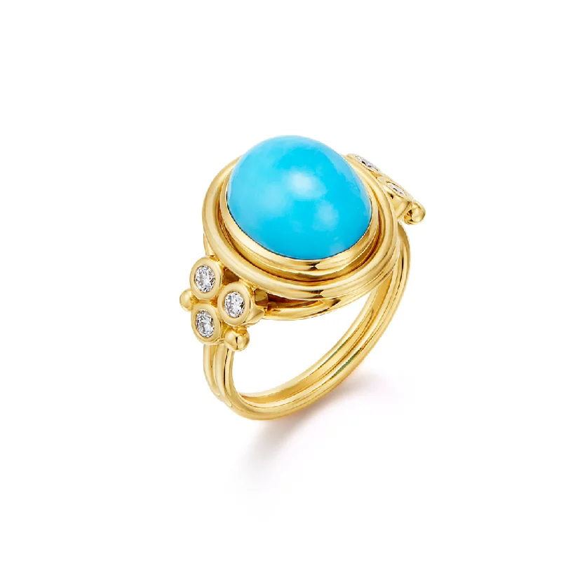 Temple St. Clair Turquoise Classic Temple Ring